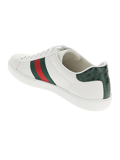 Shop Gucci Ace Leather Sneakers