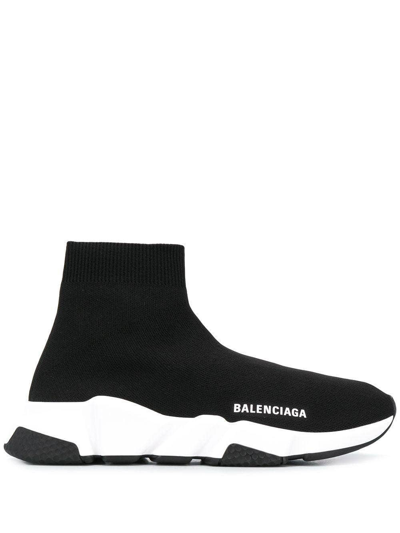 Shop Balenciaga Speed Recycled Sneakers In Black