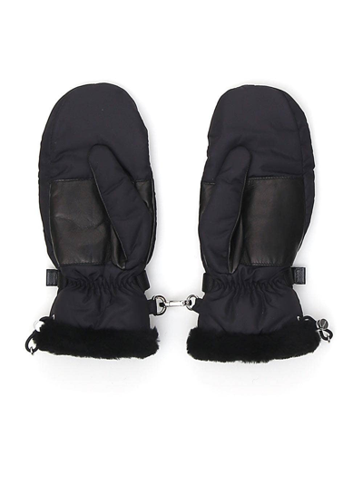 Shop Prada "re-nylon" Black Gloves