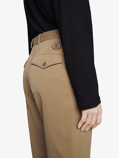 Shop Gucci High-waist Tailored Trousers