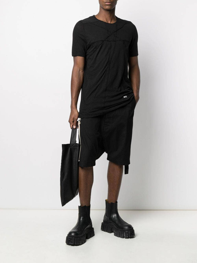 Shop Rick Owens Drkshdw Asymmetric Stitching T-shirt