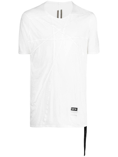 Shop Rick Owens Drkshdw Logo Print Stitch Detail Lightweight T-shirt