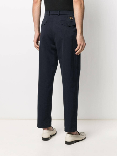 Shop Gucci High-waisted Tailored Trousers