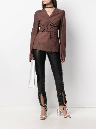 Shop Rick Owens Belted Wrap-style Jacket