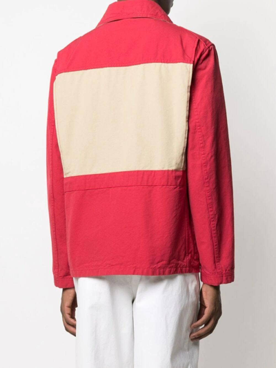 Shop Fay Colour-block Cotton Jacket