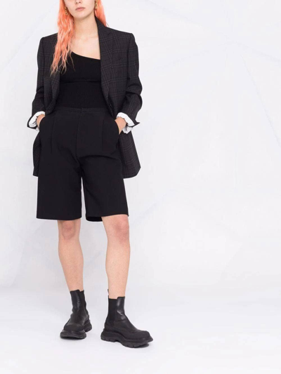 Burberry Check Pattern Blazer Jacket In Grey