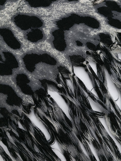 Shop Saint Laurent Leopard-print Scarf