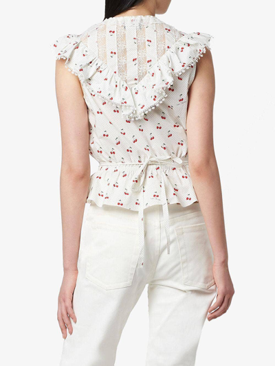Marc Jacobs The Ivory Cherry Victorian Top In Bianco | ModeSens