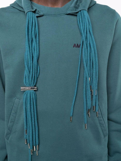 Shop Ambush Atlantic Blue Cotton Blend Multicord Hooded Sweatshirt From