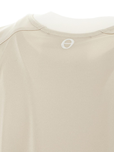 Shop Become One Sports Tank Top In Shiny Fabric In Cream