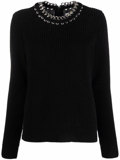 Shop Michael Michael Kors Chain-link Trim Sweater