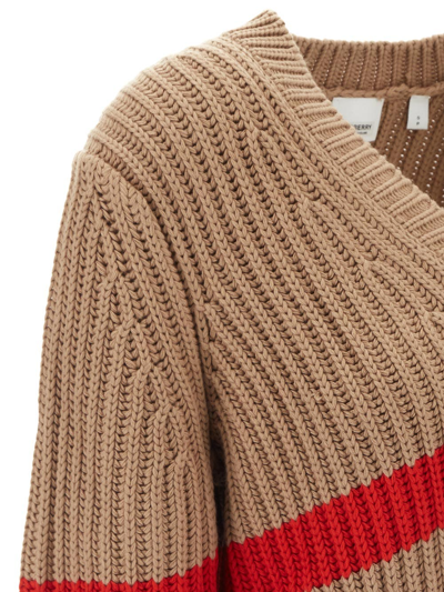 Shop Burberry Jumper Woman In Multicolor