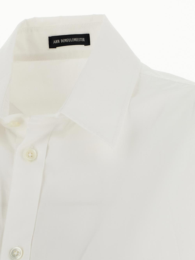 Shop Ann Demeulemeester Maxi Shirt In White