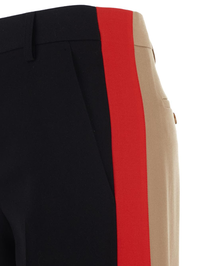 Shop Burberry Trousers Woman In Multicolor