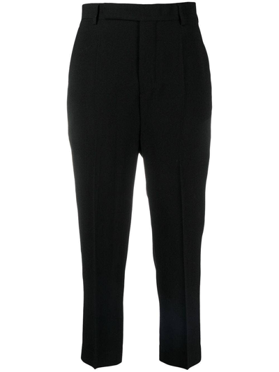 Shop Rick Owens High-waisted Cropped Trousers