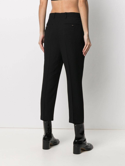 Shop Rick Owens High-waisted Cropped Trousers