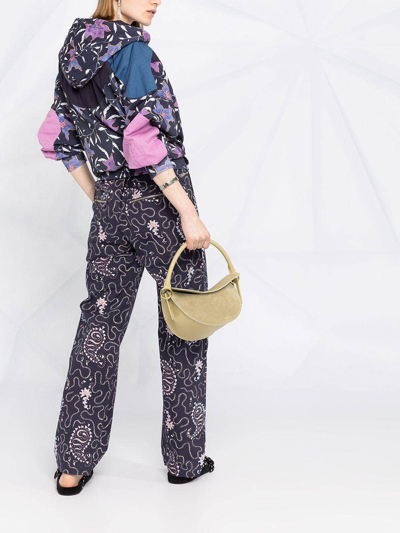 Shop Isabel Marant Étoile Abstract-print Cotton Trousers