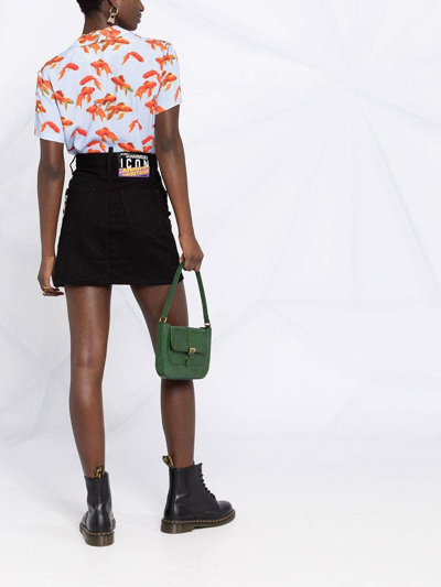 Shop Dsquared2 Embroidered Denim Skirt