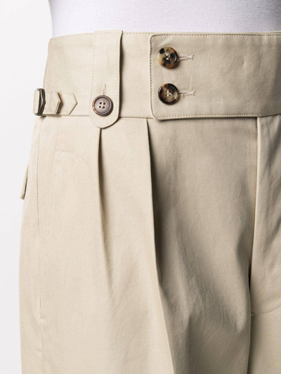 Shop Maison Margiela Button-detail Wide-leg Trousers