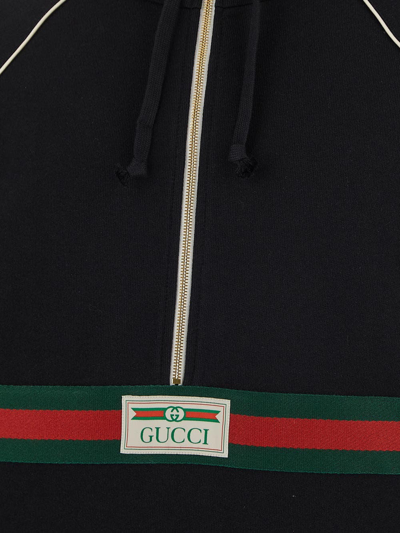 Shop Gucci Web Sweatshirt In Black