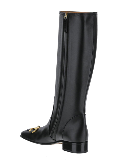 Shop Gucci Horsebit Boot In Black