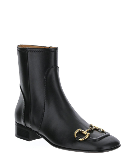 Shop Gucci Horsebit Ankle-boot In Black
