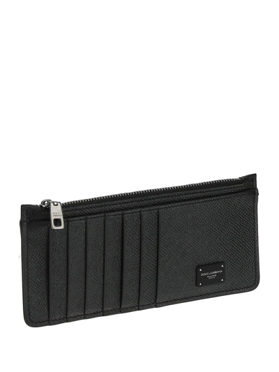 Shop Dolce & Gabbana Dauphine Vertical Wallet In Black