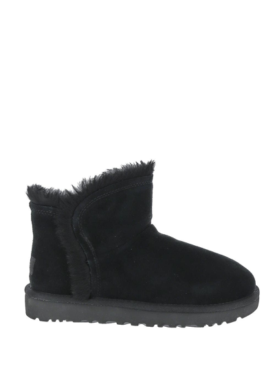 Shop Ugg Fluff Ankle Boots In Black