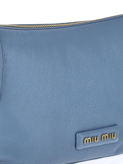 Shop Miu Miu Astrale Shoulder Bag In Blue