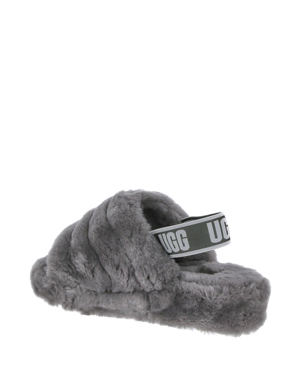 Shop Ugg Fluff Yeah Slingback Sandals In Grey