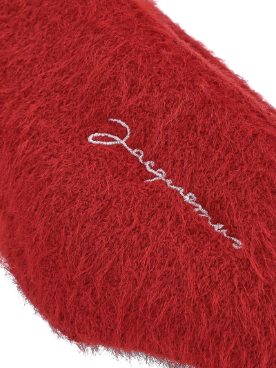 Shop Jacquemus Neve Knit Headband In Red