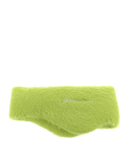 Shop Jacquemus Neve Knit Headband In Green