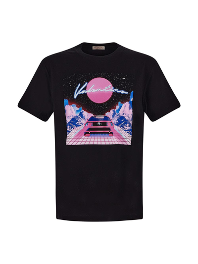 Shop Valentino Virtual Runner T-shirt In Black