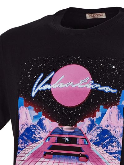 Shop Valentino Virtual Runner T-shirt In Black