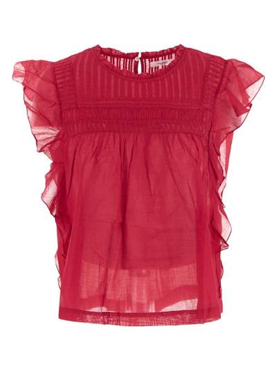 Shop Isabel Marant Étoile Layona Top In Red