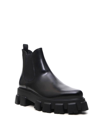 Prada Black Calfskin Chelsea Boots