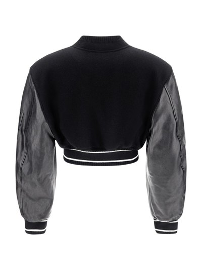 Shop Givenchy 4g Cropped Bomber Jacket In Black