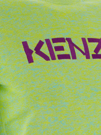 Shop Kenzo Logo Classic Jumper In Green