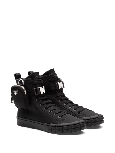 Shop Prada Sneakers High-top  Wheel In Re-nylon