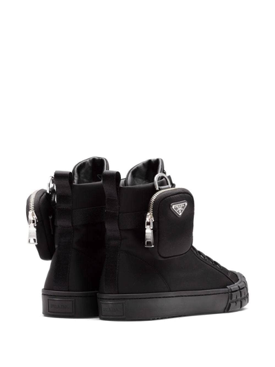 Shop Prada Sneakers High-top  Wheel In Re-nylon