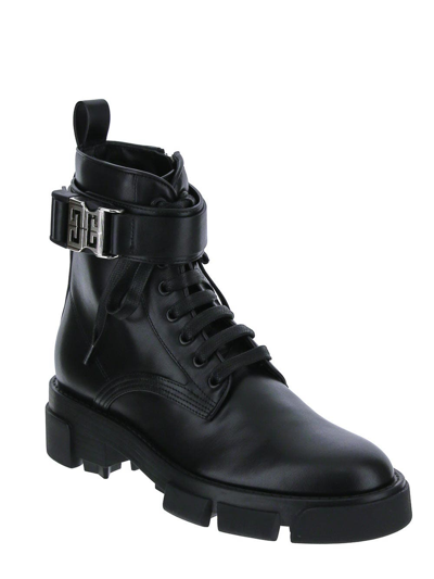 Shop Givenchy Padlock Ankle Boots In Black