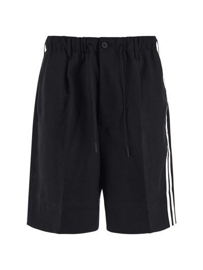 Shop Y-3 3 Stripes Shorts In Black