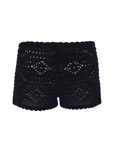 Shop Saint Laurent Low Waist Short In Black