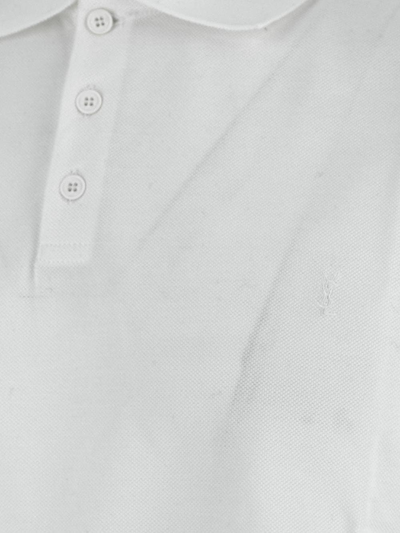 Shop Saint Laurent Polo Man In White