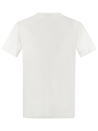 Shop Valentino Embossed Logo T-shirt In White