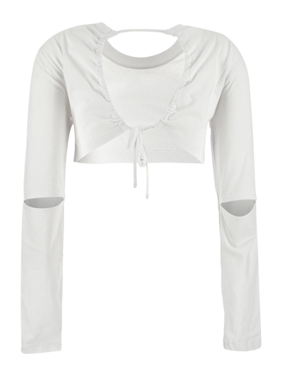 Shop Jacquemus Le Tshirt Piccola In White