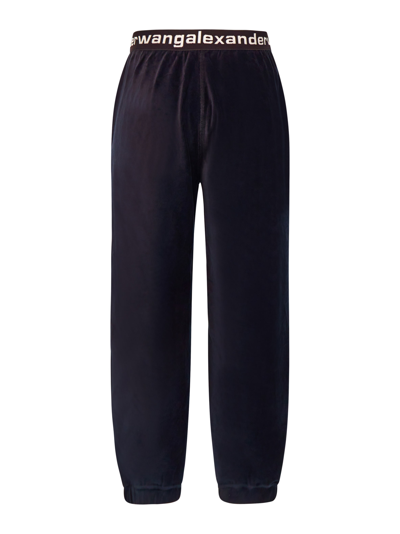 Shop Alexander Wang T Logo Elastic Sweatpants In Stretch Corduroy In Black