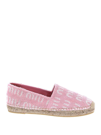 Miu Miu Terry Cloth Espadrilles In Pink | ModeSens