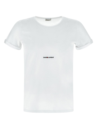 Shop Saint Laurent T-shirt Man In White