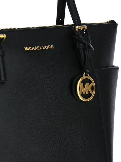 Shop Michael Michael Kors Jet Set Large Tote Bag In Black